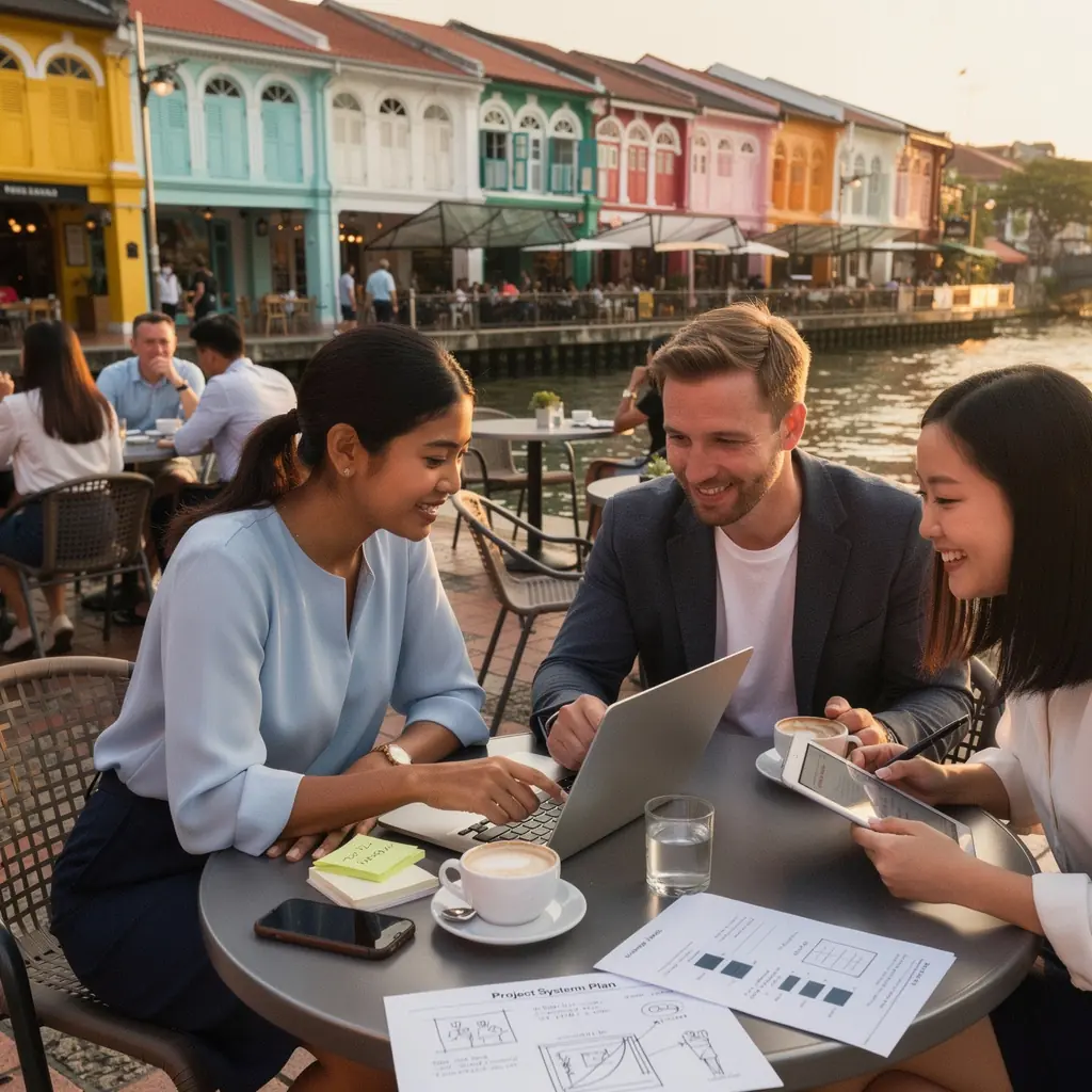 Professional business solutions illustration